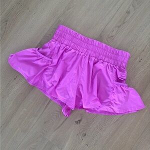 FREE PEOPLE FP MOVEMENT Vibrant Pink Get Your Flirt On Shorts Size S